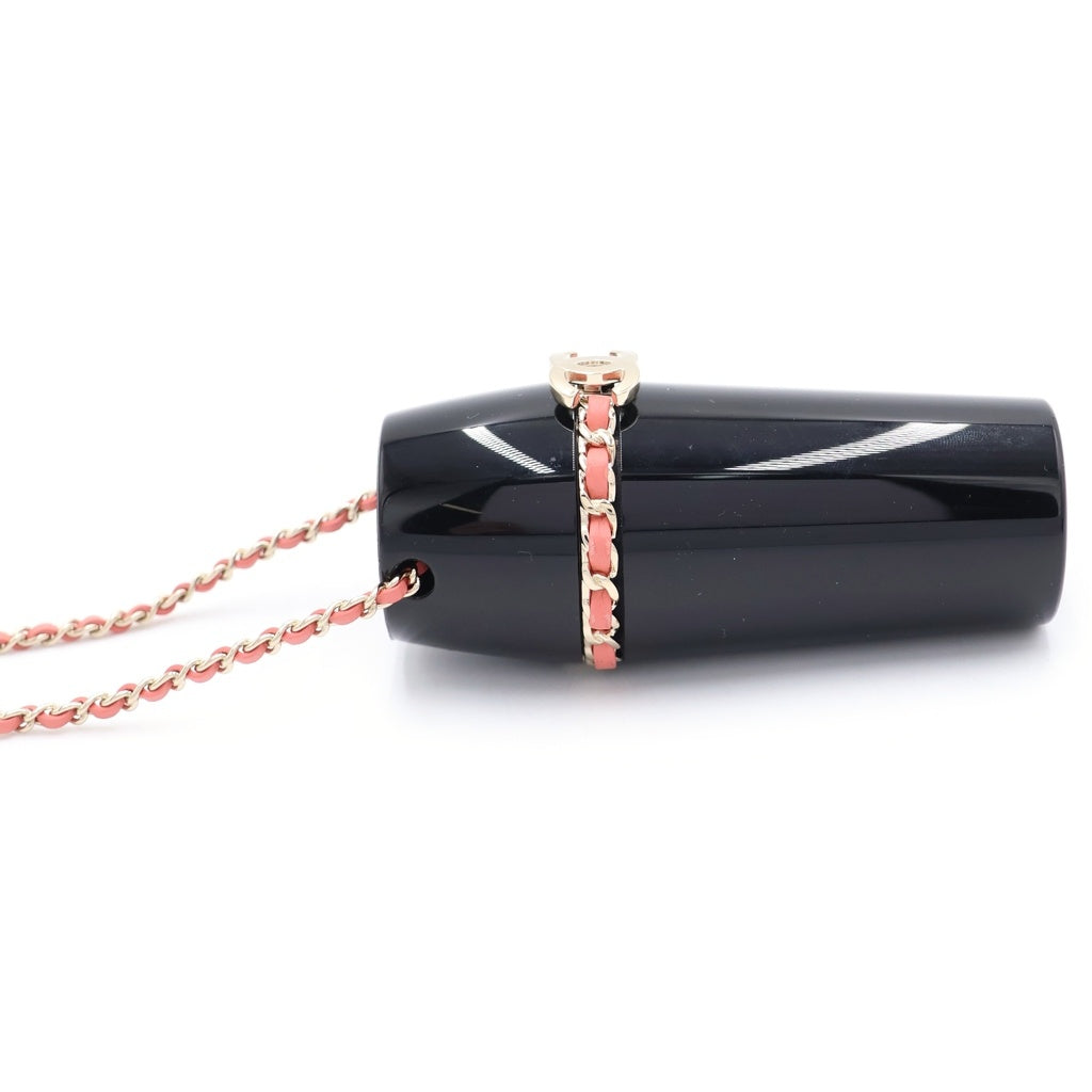 CHANEL(シャネル) リップスティックケース ブラック×ピンク プラスチック GD金具 箱 レディース