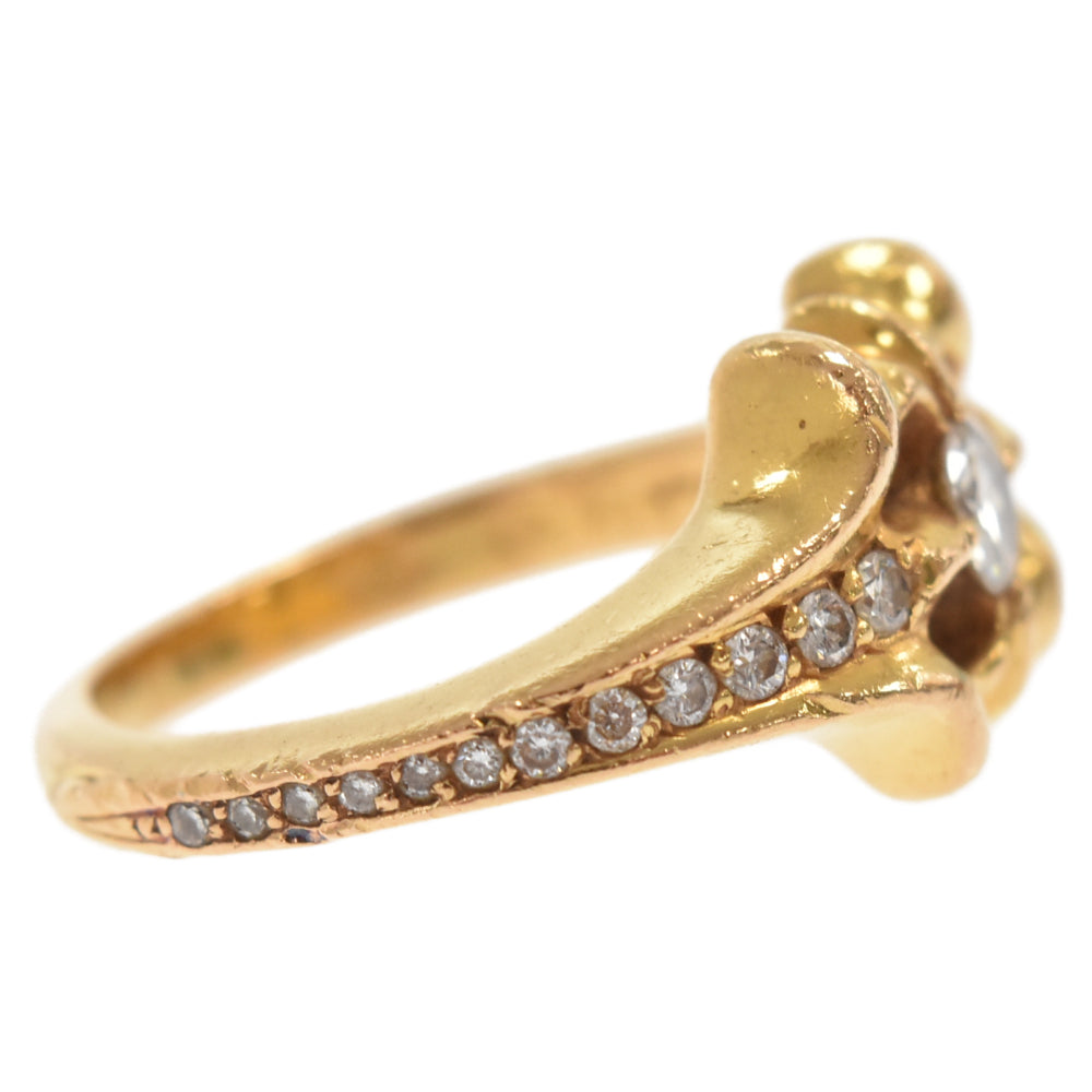 CHROME HEARTS(クロムハーツ) 22K SKT DIA P/DIA BAND サイドPAVE 1ダイヤ SKTリング ゴールド
