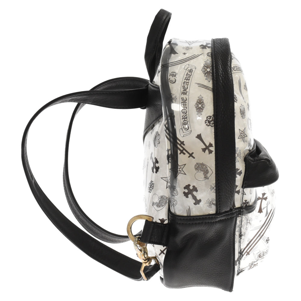 CHROME HEARTS(クロムハーツ) PVC BACK TO SCHOOL PVCレザー切り替えバックパック リュック ブラック/クリア