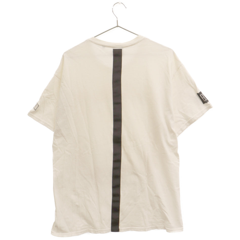 ELVIRA(エルビラ) FIRE FRAME TEE ファイヤフレーム グラフィックプリント クルーネック半袖Tシャツ カットソー ホワイト