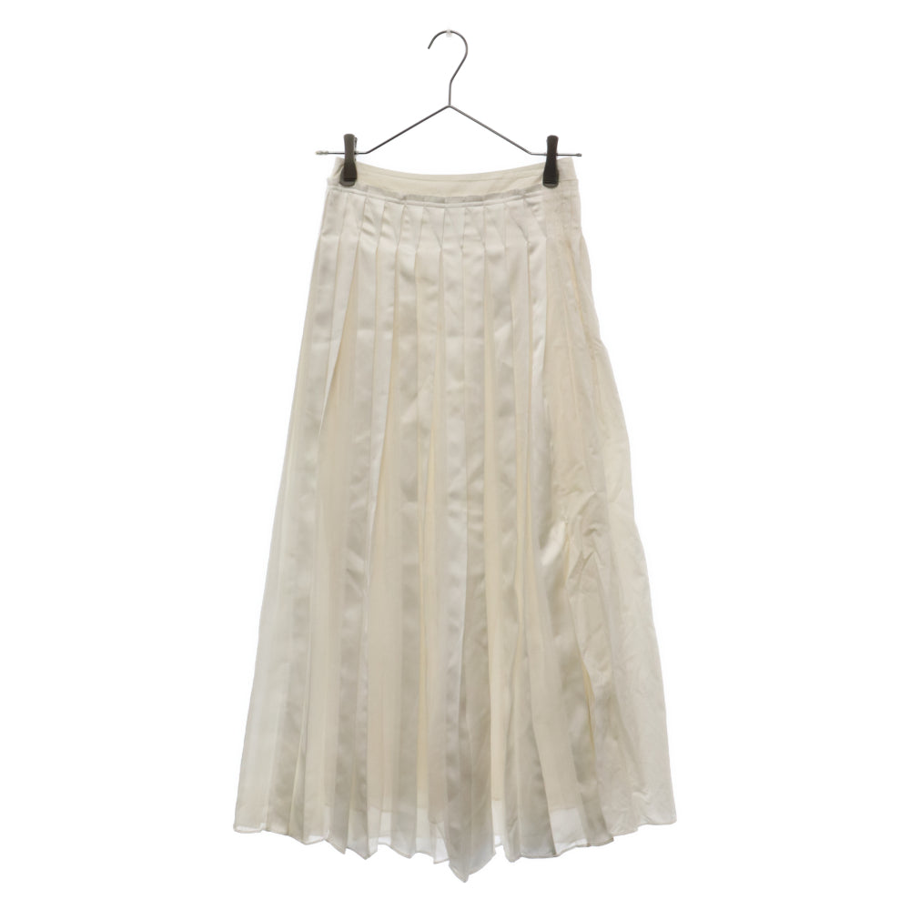 3.1 Phillip Lim(スリーワンフィリップリム) 異素材切り替え コットン プリーツスカート ホワイト レディース P181-3997COT