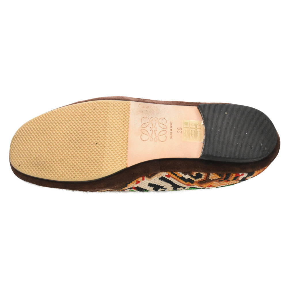 LOEWE(ロエベ) Embroidered Slipper エンブロイダリー 総柄デザイン スリッパ スリッポン ローカットシューズ マルチカラー 621710