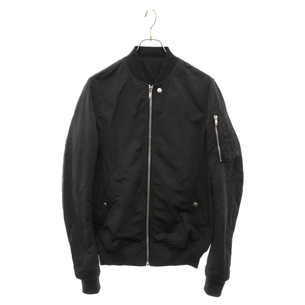 Rick Owens(リックオウエンス) 17AW バックディテール ボンバージャケット MA-1 ブルゾン ブラック RU17F8798-MU