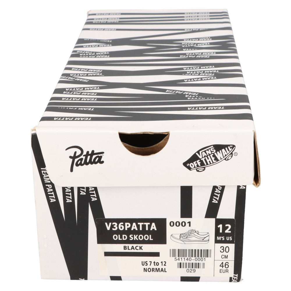 VANS(ヴァンズ) × PATTA x BEAMS OLD SKOOL MEAN EYED CAT パタ ビームス 別注 オールドスクール ローカットスニーカー ブラック US12/30cm 541140-0001