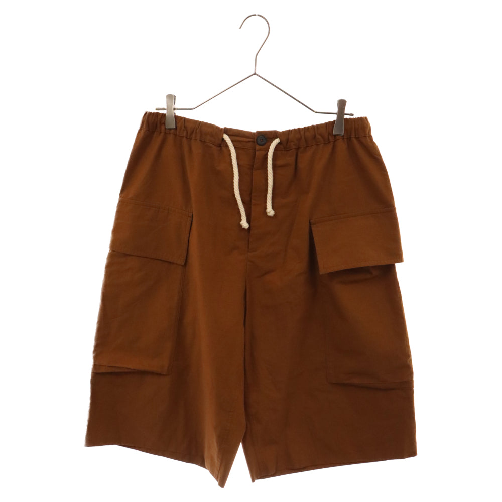 JIL SANDER(ジルサンダー) Drawstring Cargo Shorts ドローストリング カーゴショーツ コットンショートパンツ ブラウン J47KA0118
