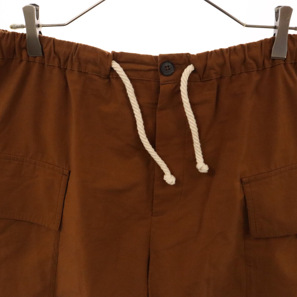 JIL SANDER(ジルサンダー) Drawstring Cargo Shorts ドローストリング カーゴショーツ コットンショートパンツ ブラウン J47KA0118