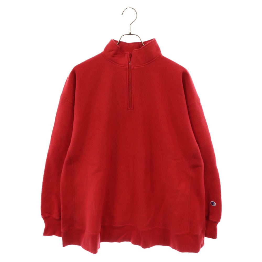 CHAMPION(チャンピオン) REVERSAE WEAVE リバースウィーブ ハーフジップ スウェットトレーナー レッド CWSW041