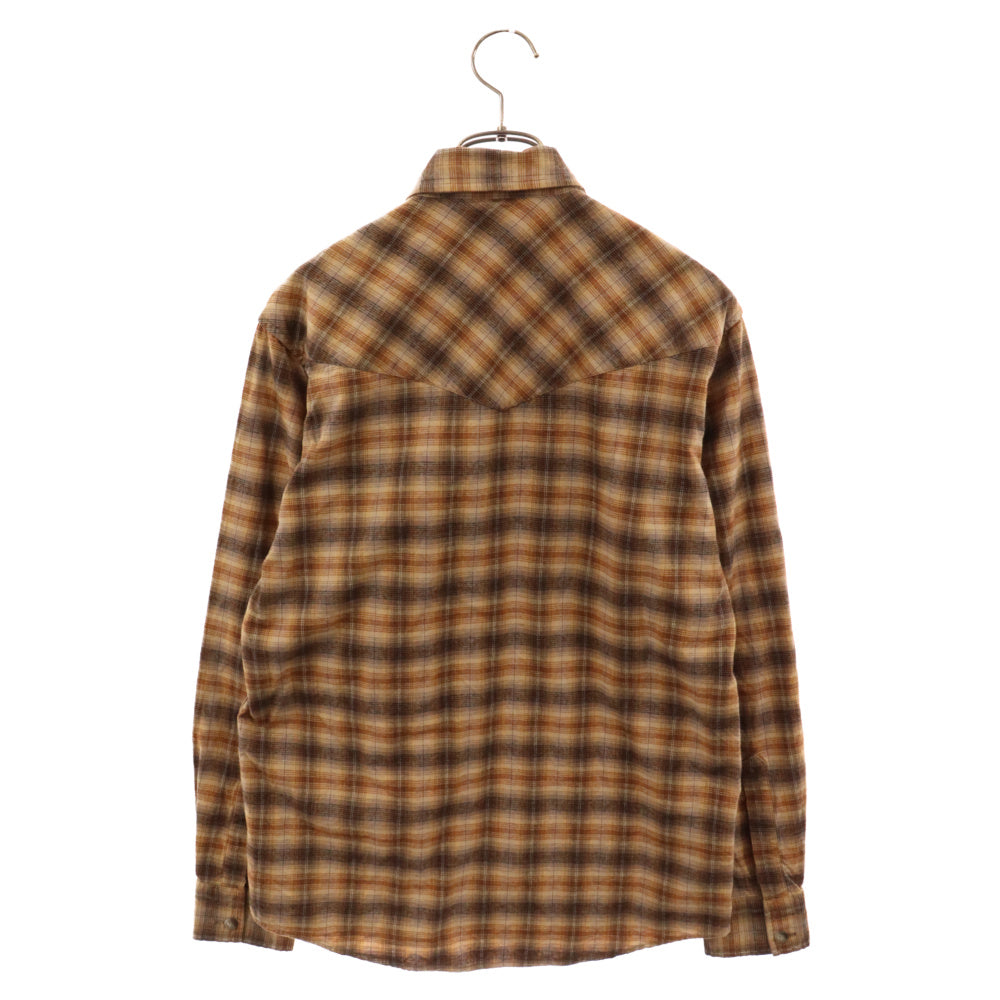 PENDLETON(ペンドルトン) ダブルポケット マドラスチェック レギュラーカラー長袖シャツ ブラウン