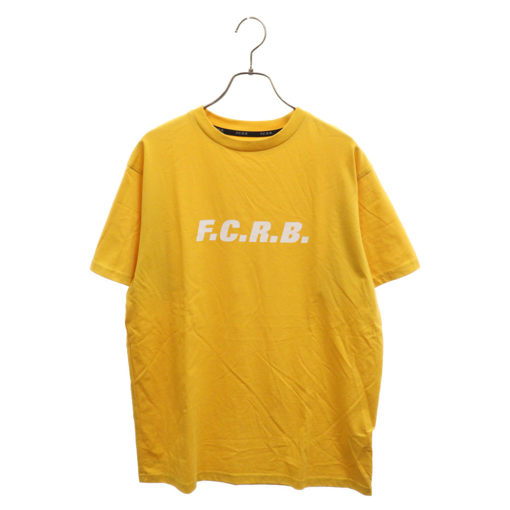 F.C.R.B./F.C.Real Bristol/FCRB(エフシーアールビー/エフシーレアルブリストル) 22AW AUTHENTIC TEE フロント ロゴプリント オーセンティック 半袖Tシャツ カットソー イエロー FCRB-222075