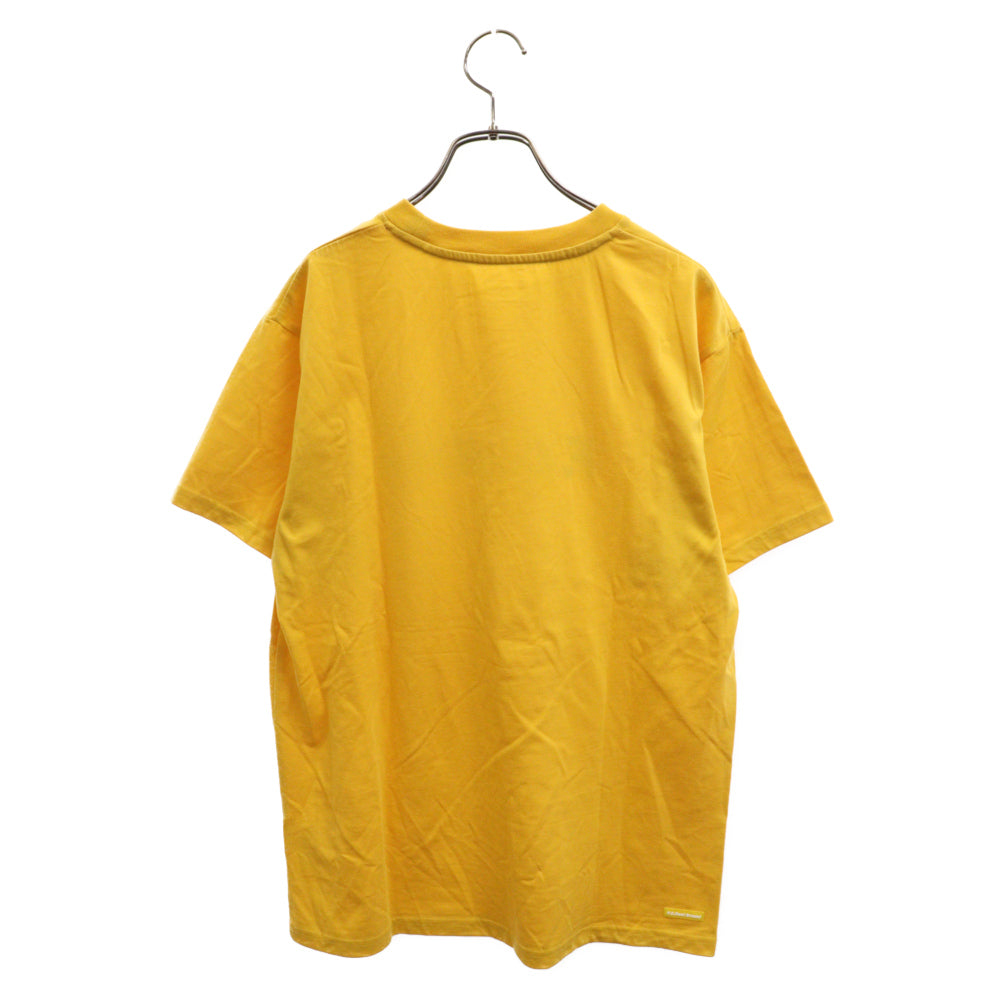 F.C.R.B./F.C.Real Bristol/FCRB(エフシーアールビー/エフシーレアルブリストル) 22AW AUTHENTIC TEE フロント ロゴプリント オーセンティック 半袖Tシャツ カットソー イエロー FCRB-222075