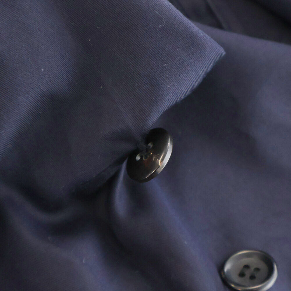 Lui's(ルイス) コットン ノーカラー ダブルジャケット ネイビー LU18D0070610100