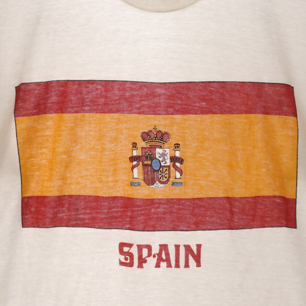 VINTAGE(ヴィンテージ) SPAIN 国旗ロゴプリント半袖Tシャツ カットソー