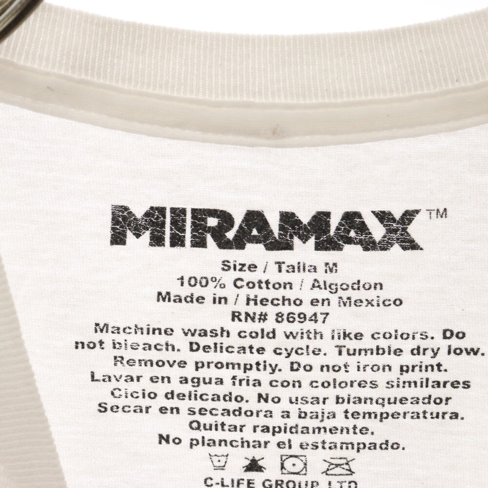 NO BRAND(ノーブランド) 2015年製 PULP FICTIONS MIRAMAXボディー パルプフィクション プリント 半袖カットソー ムービー Tシャツ ホワイト