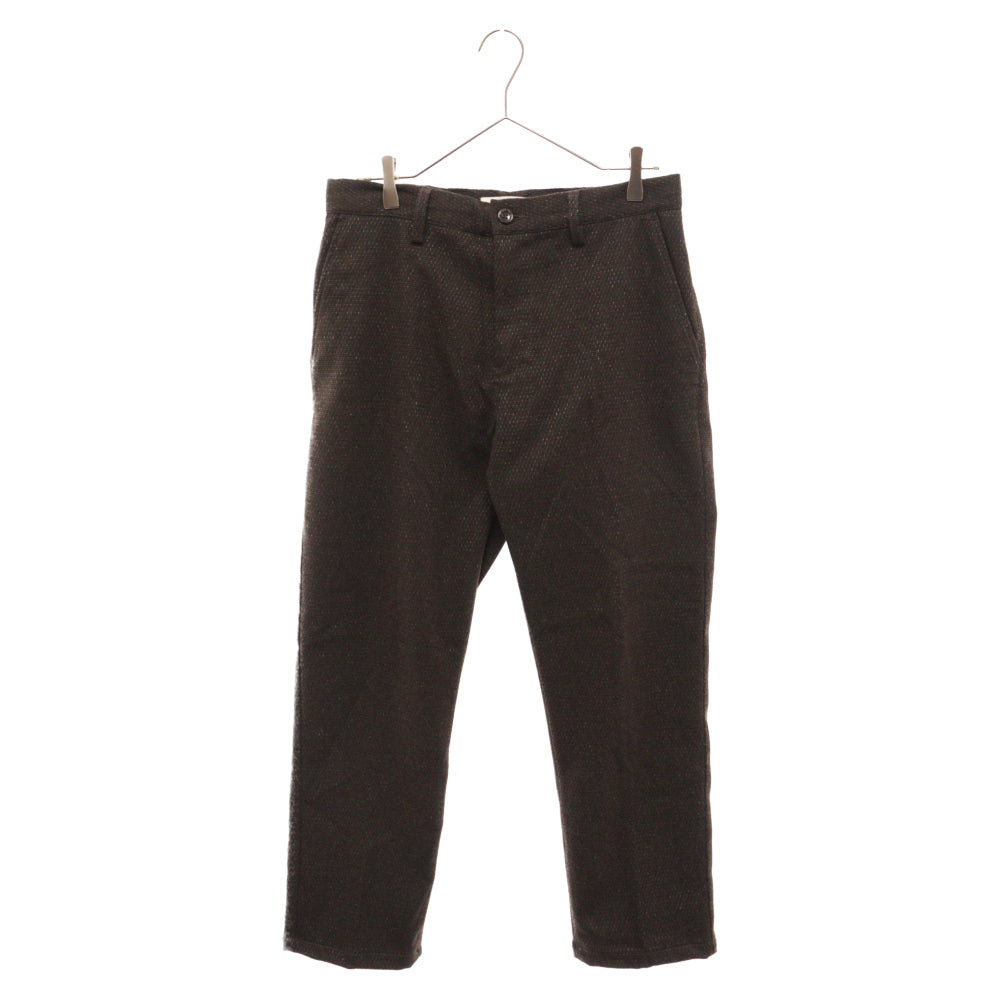 JOHNBULL(ジョンブル) レーヨン混 テーパードスラックス パンツ ブラウン 21461SHK