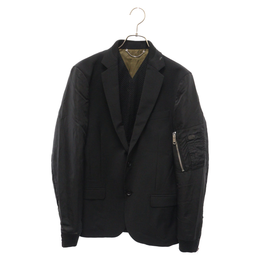 DIESEL(ディーゼル) パッカブルスーツ MA-1ドッキング テーラードジャケット ブラック