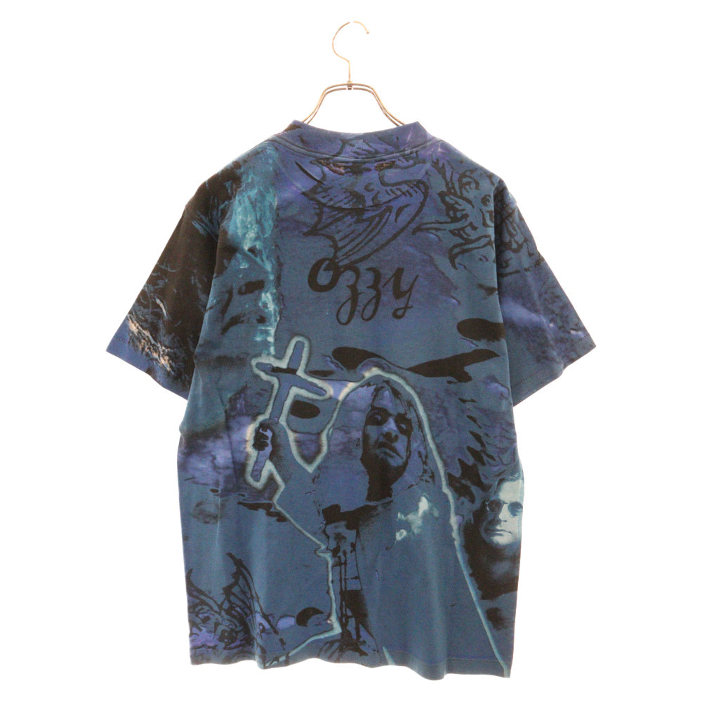 VINTAGE(ヴィンテージ) 90s VINTAGE Ozzy Osbourne オジーオズボーン フルプリント オーバーサイズカットソー プリントTシャツ ブルー ヴィンテージ