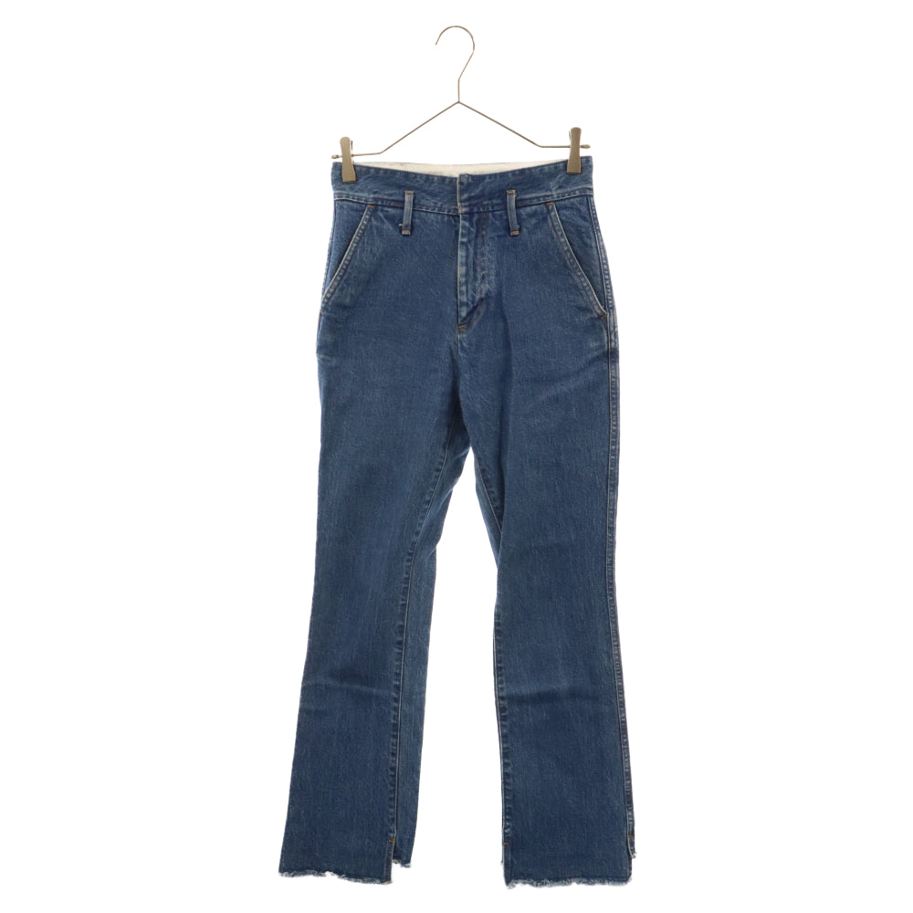 Spick&Span(スピック＆スパン) BEAUTY-LINE SLIT DENIM ビューティー ライン ジップフライ 裾スリット ストレートデニムパンツ インディゴ 20-030-200-1022-1-0