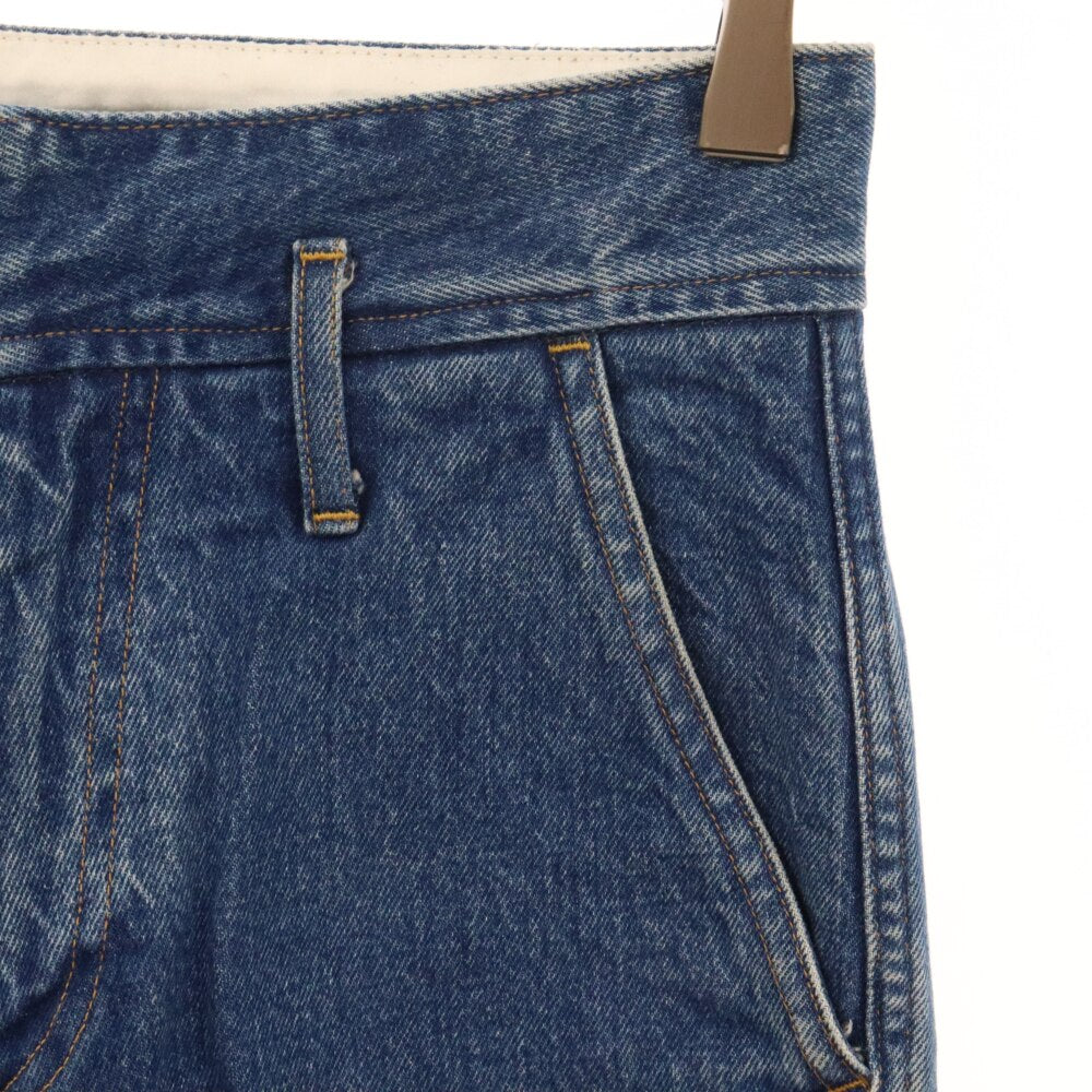 Spick&Span(スピック＆スパン) BEAUTY-LINE SLIT DENIM ビューティー ライン ジップフライ 裾スリット ストレートデニムパンツ インディゴ 20-030-200-1022-1-0