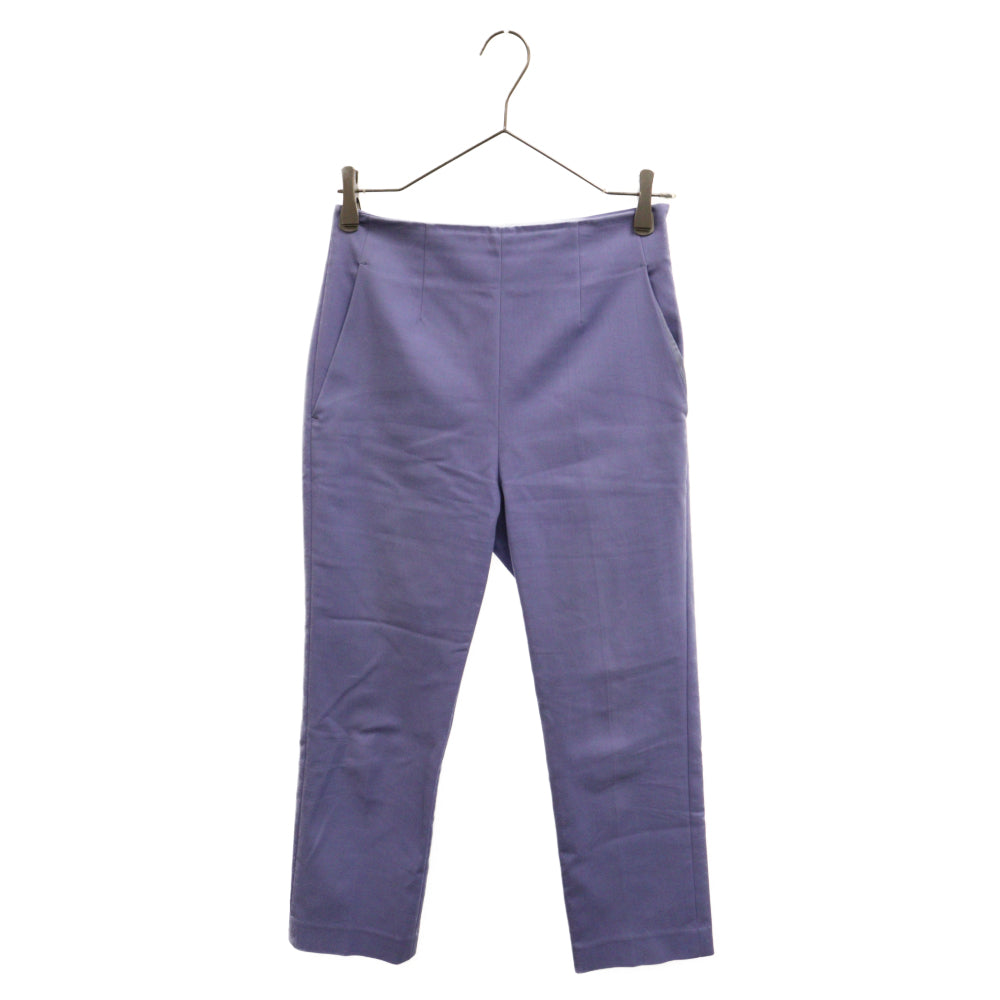 UNITED ARROWS(ユナイテッドアローズ) ハイウエスト ジップフライ コットン テーパードパンツ ブルー 1514-202-4474 レディース