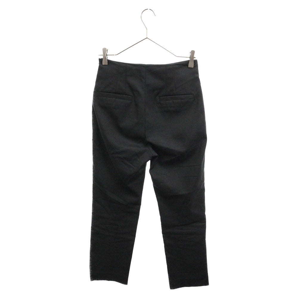 UNITED ARROWS(ユナイテッドアローズ) ハイウエスト ジップフライ コットン テーパードパンツ ブラック 1514-202-4474 レディース