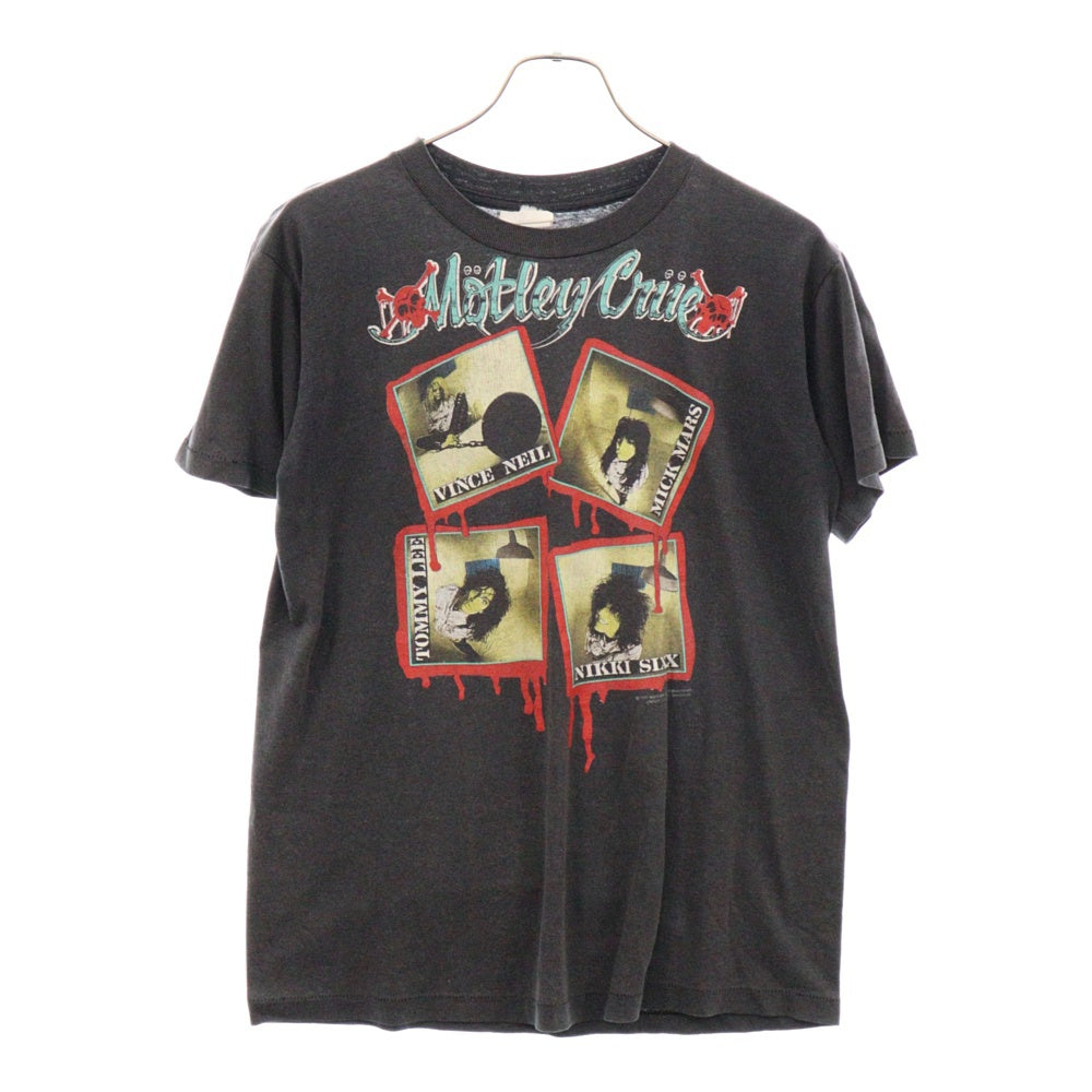 VINTAGE(ヴィンテージ) 80s VINTAGE MOTLEY CRUE KICK START MY HEADT モトリークルー キックスタート マイヘッド 半袖カットソー プリントTシャツ ブラック