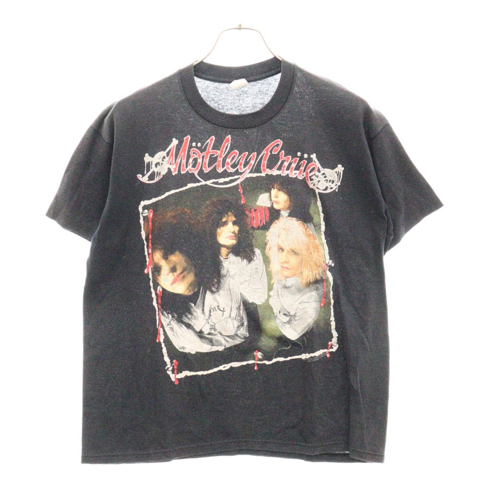 VINTAGE(ヴィンテージ) 80s VINTAGE MOTLEY CRUE 半袖カットソー プリントTシャツ ブラック ヴィンテージ
