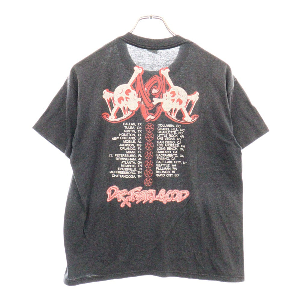 VINTAGE(ヴィンテージ) 80s VINTAGE MOTLEY CRUE 半袖カットソー プリントTシャツ ブラック ヴィンテージ