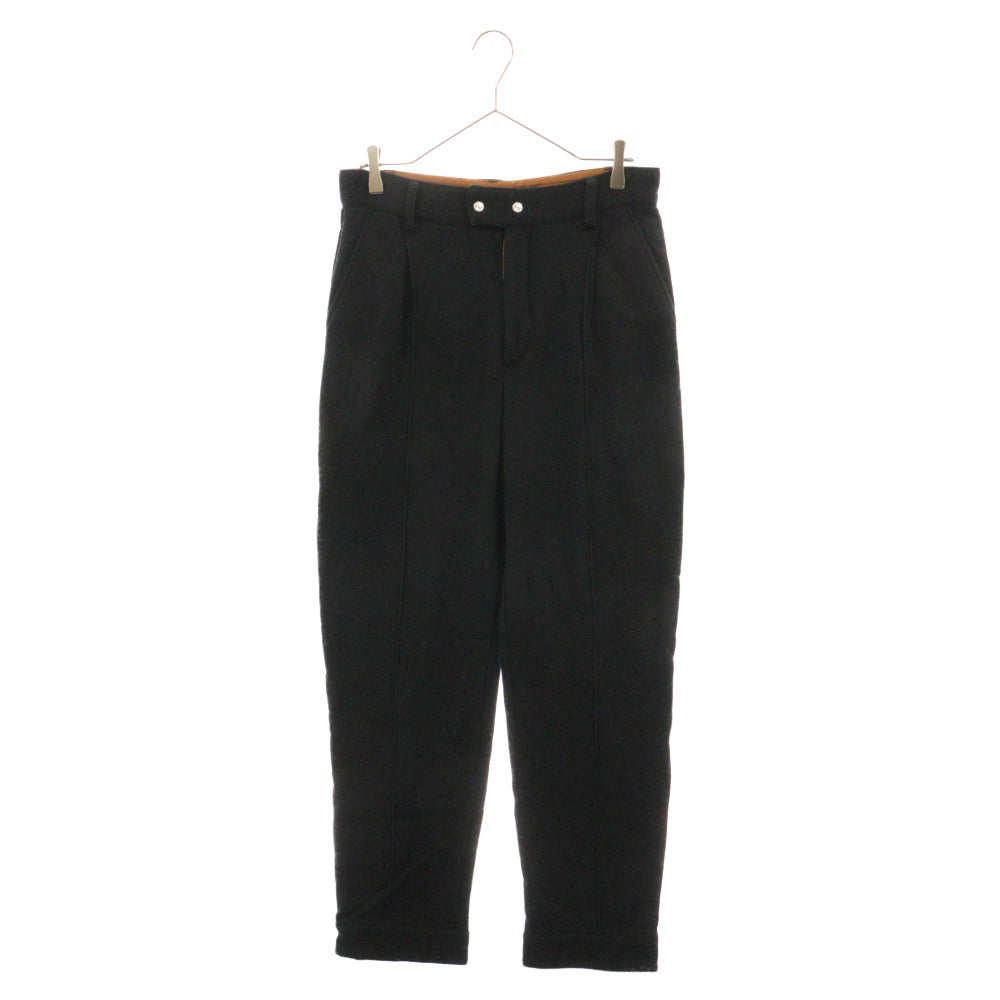 MASON MAZE(メイソンメイズ) 2-tac sweat grey trousers ツータック スウェット トラウザーパンツ ブラック