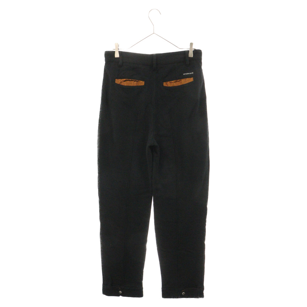 MASON MAZE(メイソンメイズ) 2-tac sweat grey trousers ツータック スウェット トラウザーパンツ ブラック