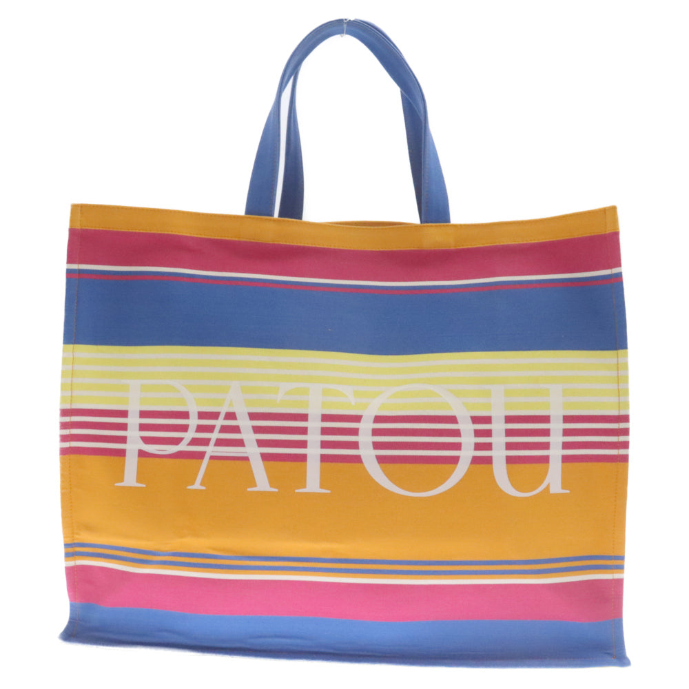 PATOU(パトゥー) オーガニックコットン ストライプ キャンバストートバッグ マルチカラー AC01500945039 レディース