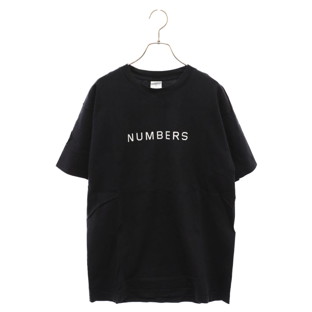 NUMBERS(ナンバーズ) USA製 ロゴプリント クルーネック半袖Tシャツ カットソー ブラック