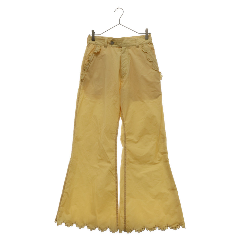 MASU(エムエーエスユー) SCALLOP FLARE PANTS スカラップ フレア パンツ イエロー MSSS-PT0722