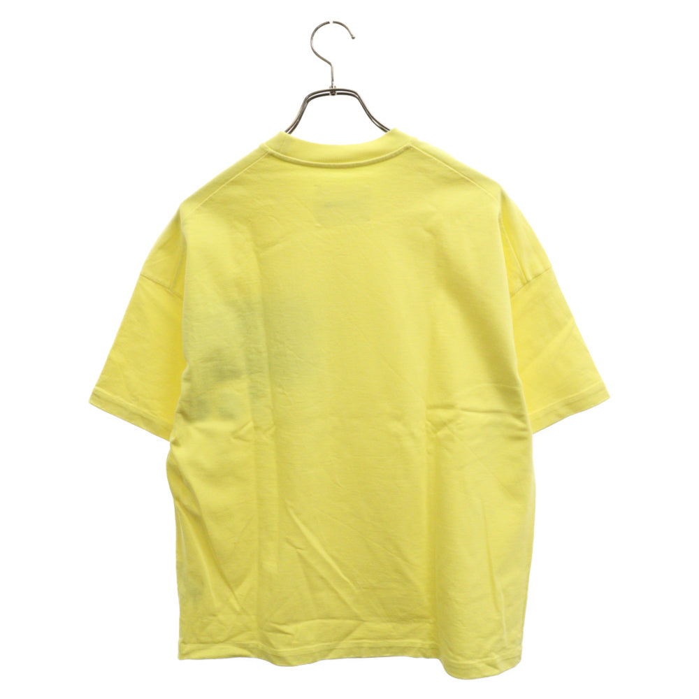 JIL SANDER(ジルサンダー) 22SS Graphic グラフィック ロゴ 刺繍 半袖Tシャツカットソー イエロー JSMU707025