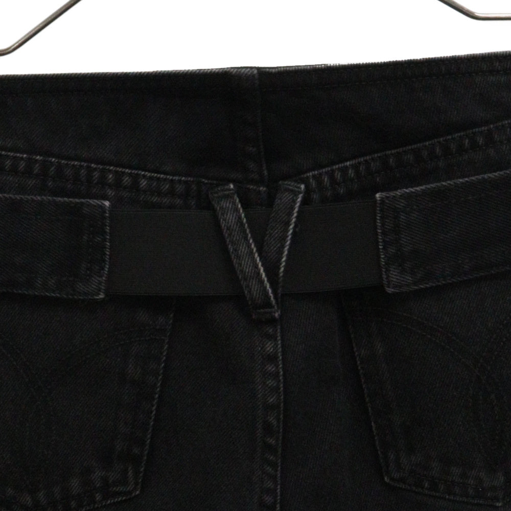 VERSACE(ヴェルサーチ) Medusa Flared Jeans メデューサ ロゴバックル フレアジーンズ デニムパンツ ブラック 1009765 1A07238 レディース