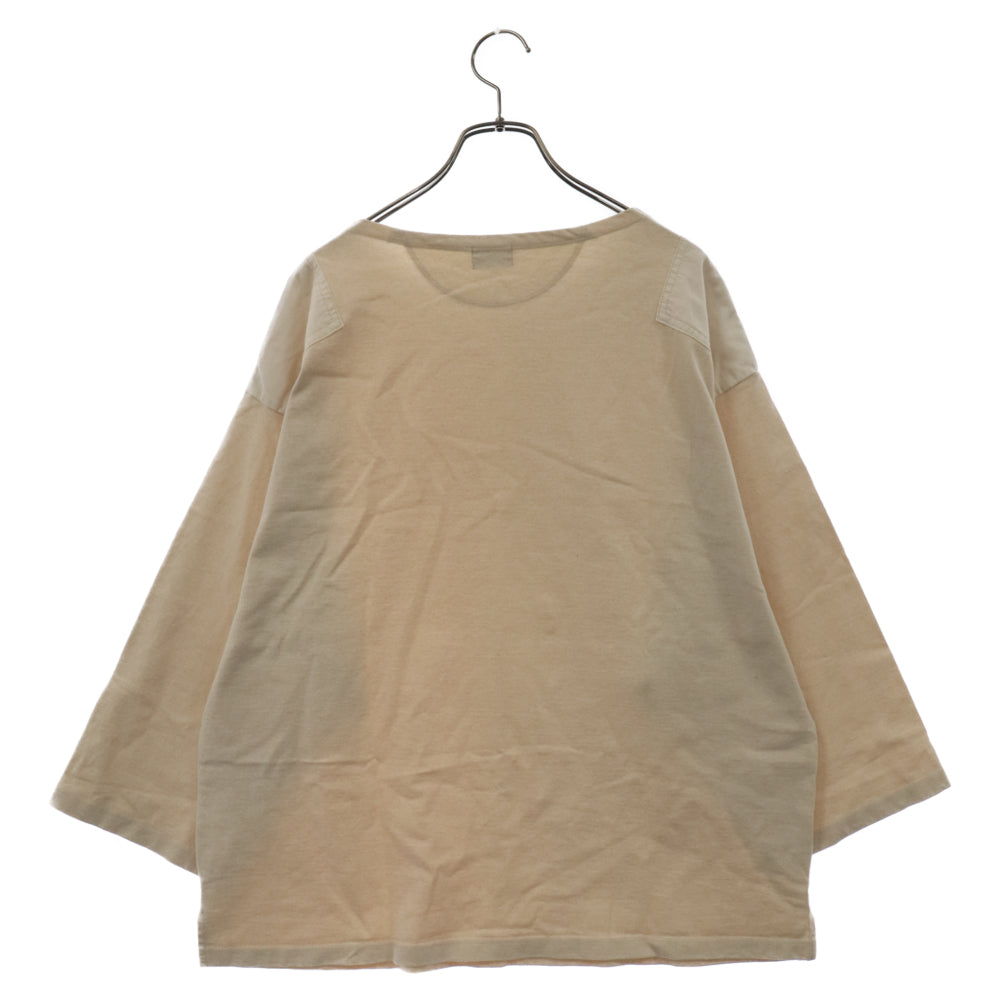 J.S.HOMESTEAD(ジェイエスホームステッド) 21SS COMMANDO BASQUE SHIRT コマンド バスク コットン 長袖Tシャツ カットソー ベージュ 21-070-470-6050-1-0