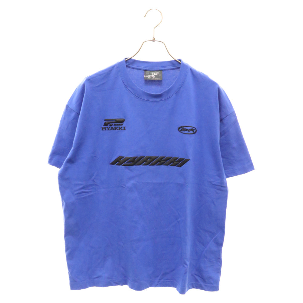hyakki(ヒャッキ) 23AW HYAKKI Sports Tee Blue ロゴプリント 半袖Tシャツ ブルー 23AW-HY032