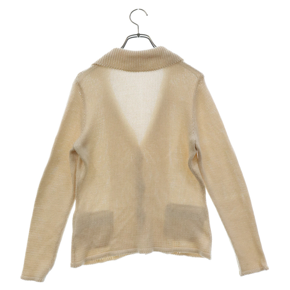LANVIN(ランバン) テーラードカラー シルク ニット カーディガン ジャケット ベージュ A9T0913 レディース