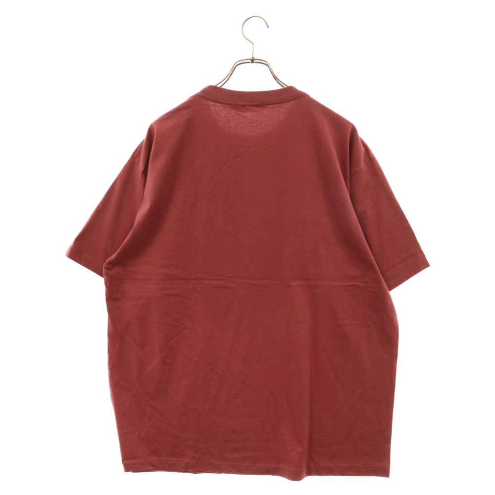CABARET POVAL(キャバレーポバール) 24SS LOGO T-SHIRT ロゴプリント半袖Tシャツ スモーキーレッド 24SS-PVA-SP01