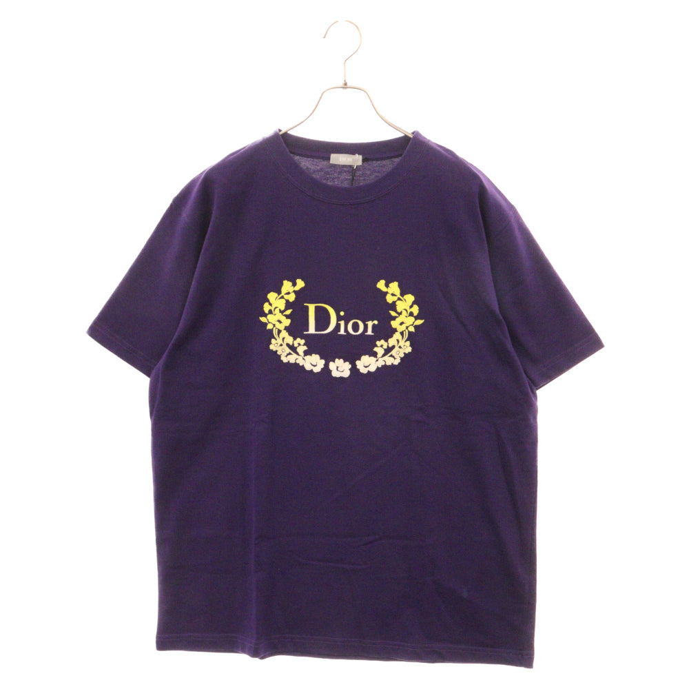 DIOR(ディオール) 23SS ロゴ刺繍 半袖Tシャツ パープル 313J696A0554