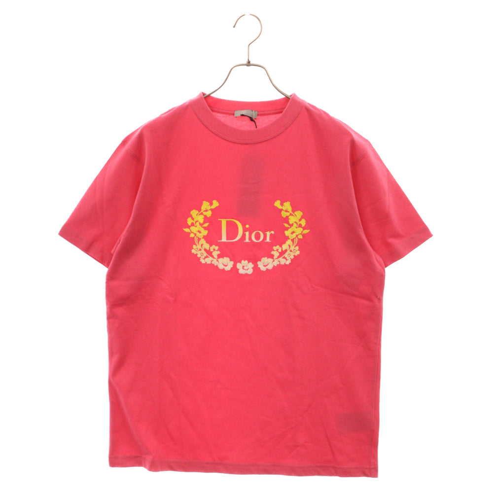 DIOR(ディオール) 23SS ロゴ刺繍 半袖Tシャツ ピンク 313J696A0554