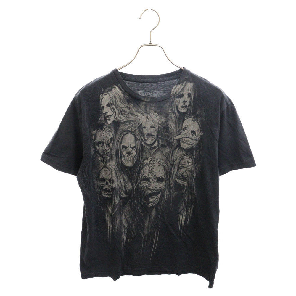 VINTAGE(ヴィンテージ) 00s Rock&Rebellion Slipknot ロック&リベリオン スリップノット プリント 半袖カットソー Tシャツ ブラック