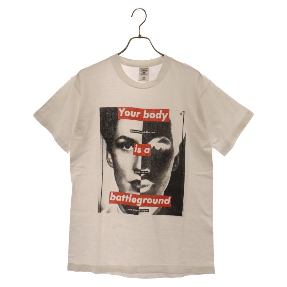 VINTAGE(ヴィンテージ) 90s Barbara Kruger バーバラクルーガー プリント半袖Tシャツ カットソー ホワイト