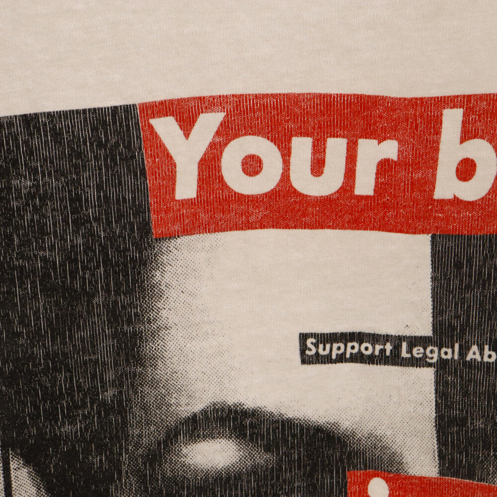 VINTAGE(ヴィンテージ) 90s Barbara Kruger バーバラクルーガー プリント半袖Tシャツ カットソー ホワイト