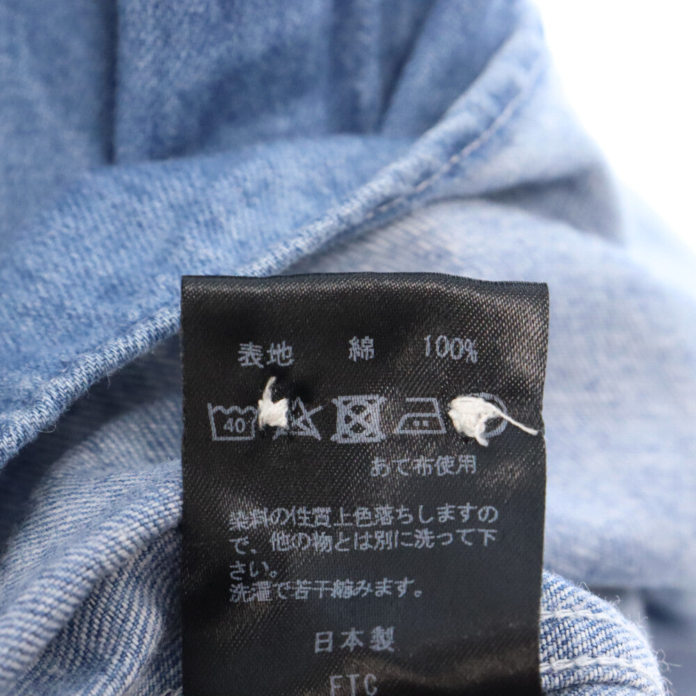 FTC(エフシーティー) ボタンダウン 半袖デニムシャツ インディゴ FTC020SUMSH04