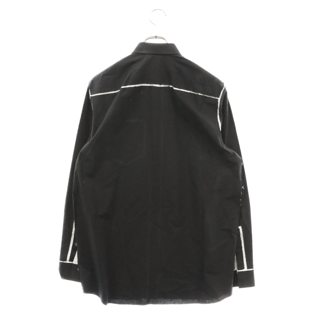 GIVENCHY(ジバンシィ) カットオフ コットン レギュラー カラー シャツ ブラック 15W 6010 352