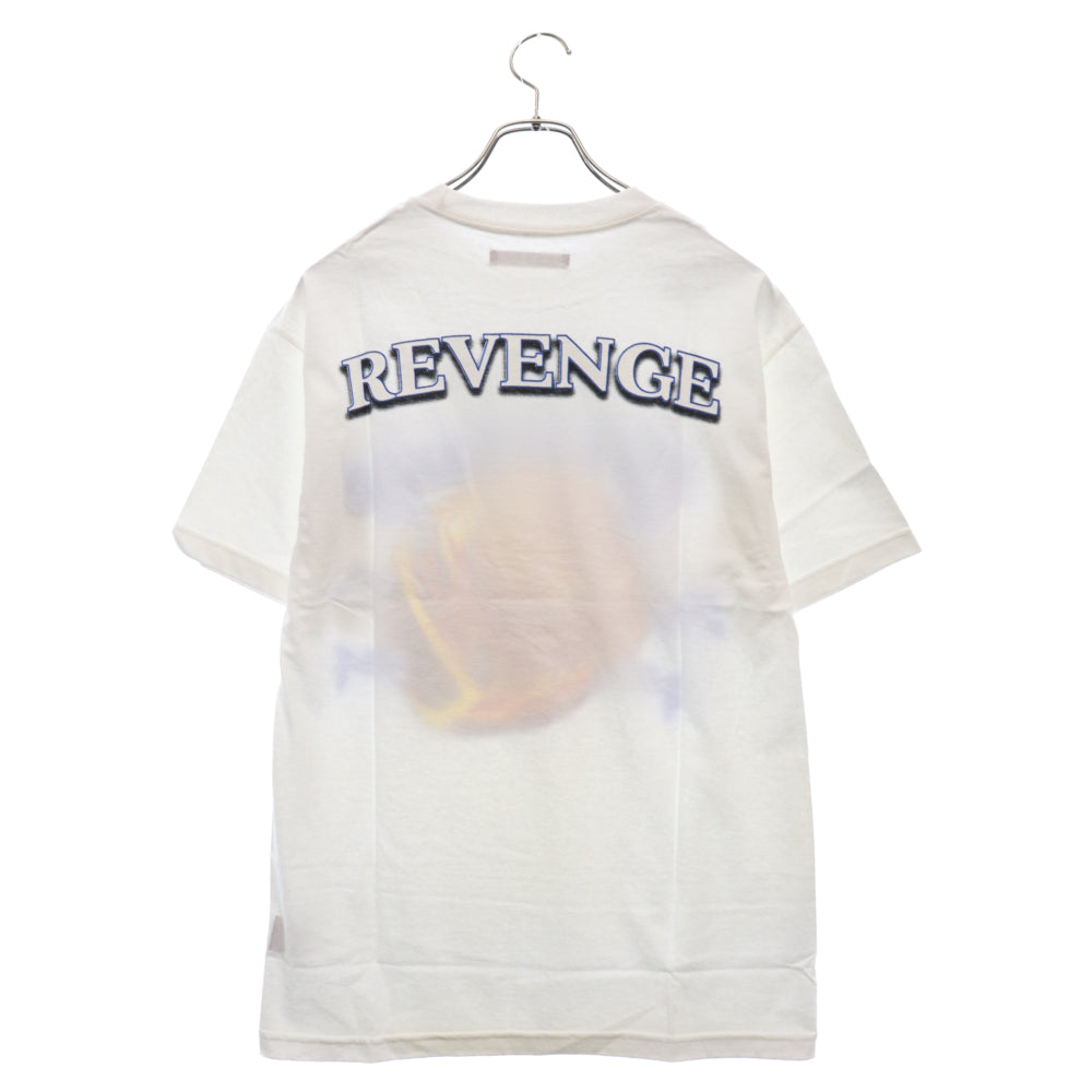 REVENGE(リベンジ) スカルロゴプリントTシャツ 半袖カットソー ロゴプロント Tシャツ ホワイト