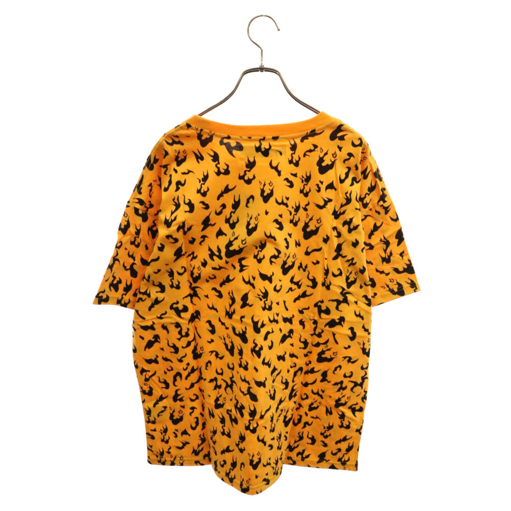 DURAG DEV(ドゥラグ デヴ) レオパード 半袖カットソー クルーネック Tシャツ オレンジ/ブラック