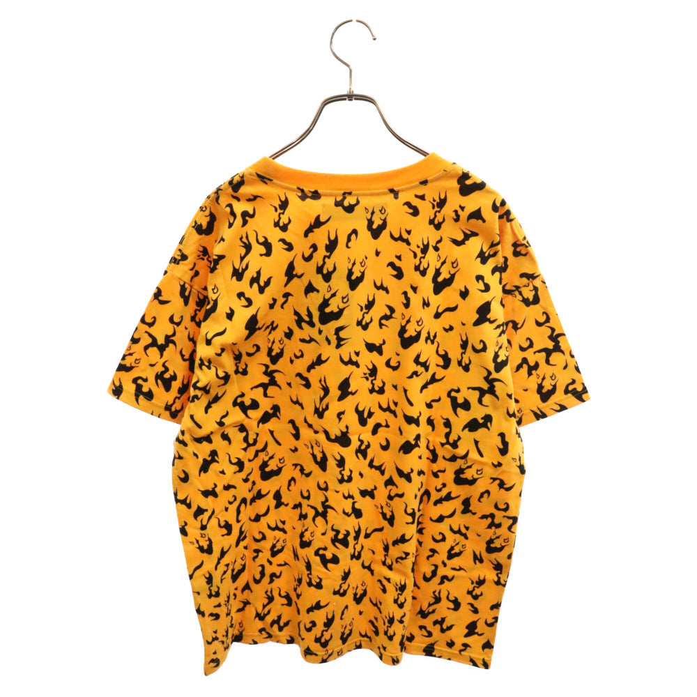 DURAG DEV(ドゥラグ デヴ) レオパード 半袖カットソー クルーネック Tシャツ オレンジ/ブラック