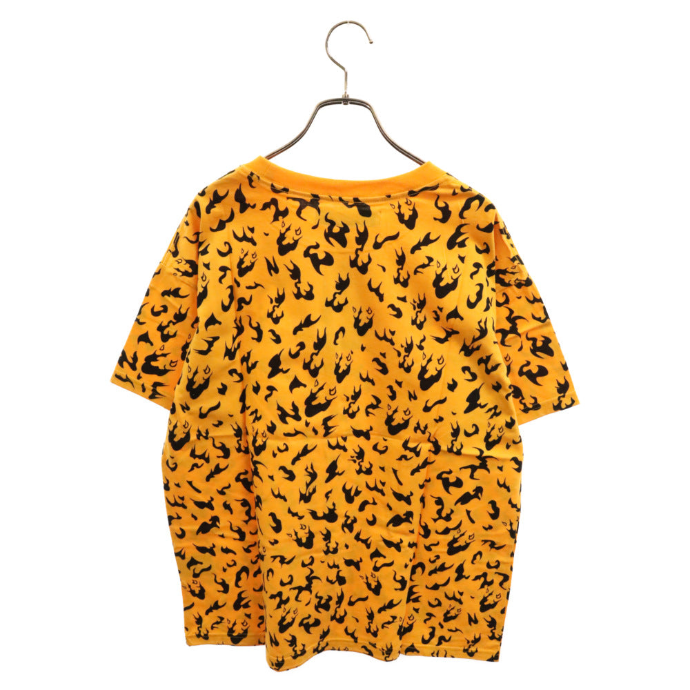DURAG DEV(ドゥラグ デヴ) レオパード 半袖カットソー クルーネック Tシャツ オレンジ/ブラック