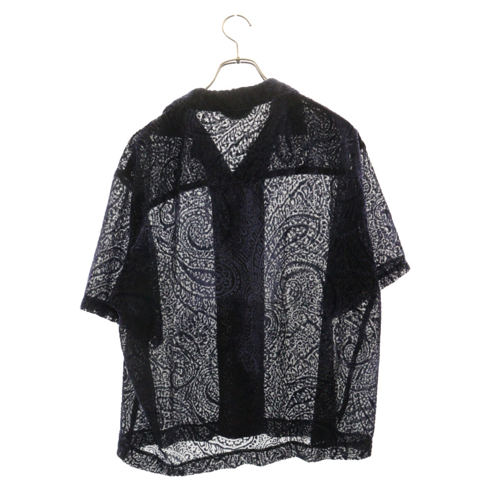 Jieda(ジエダ) 21SS OPAL OPEN COLLAR SHIRT オパール オープンカラー 半袖シャツ ネイビー Jie-21S-SH07